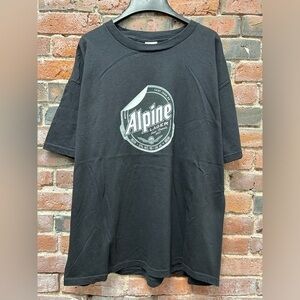Vintage Alpine Lager Beer Label Graphic Tee XL